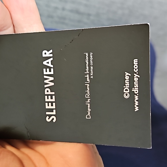 DISNEY STITCH LONG SLEEVE PAJAMA TOP IN BLU WITH CURRENT MOOD ON FRONT SIZE LGE - Picture 8 of 8